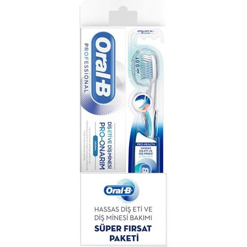 Oral-B Professional Diş Eti ve Diş Minesi İçin Pro-Onarım Diş Macunu 50 ml + Pro-Health Diş Fırçası